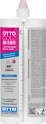 Ottocoll M 580 A+B 2 x 190 ml 2K-Hybrid Montageklebstoff Hellgrau
